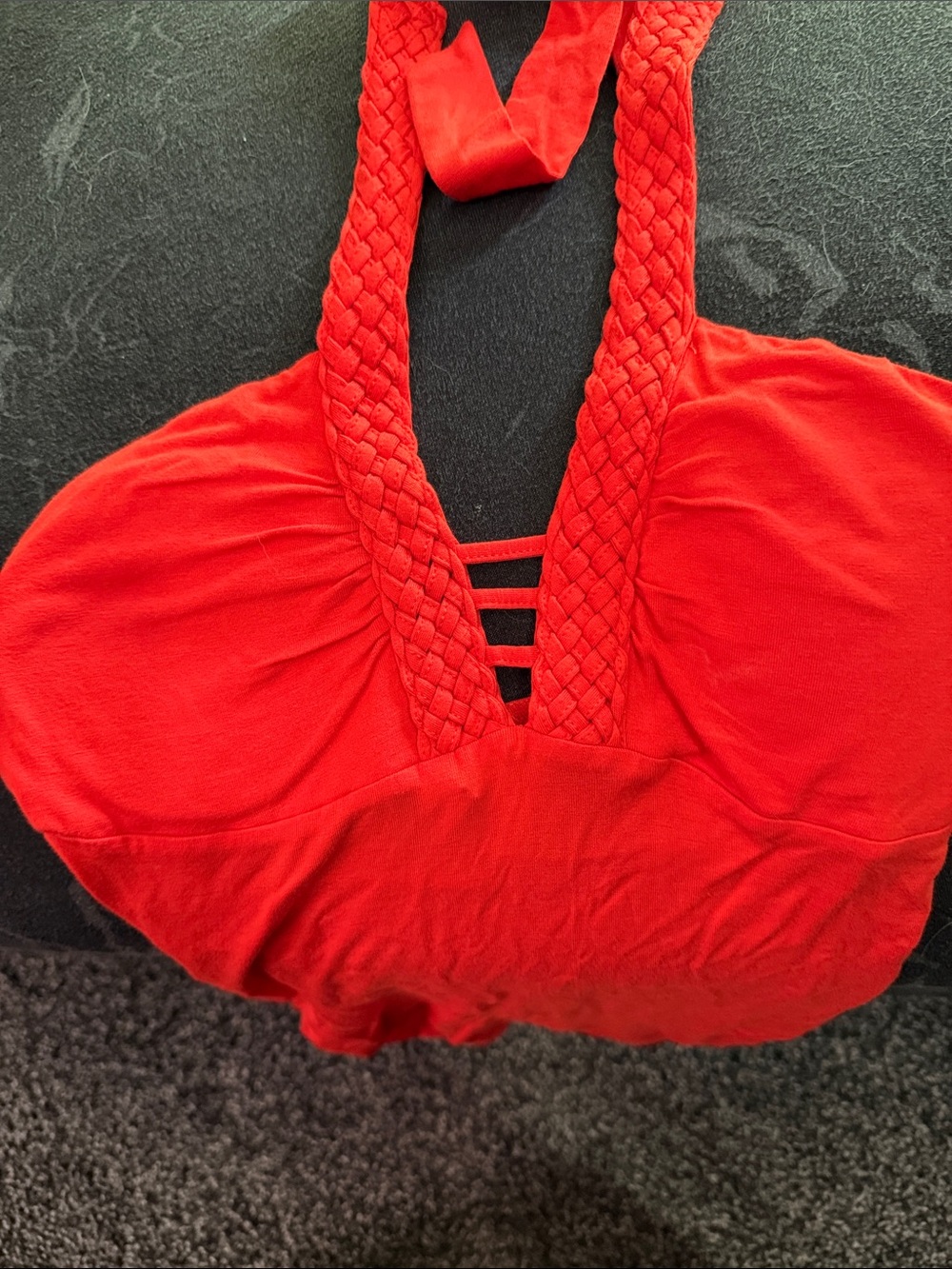 Guess Orange Zest Braided Halter Top - Picture 5 of 5
